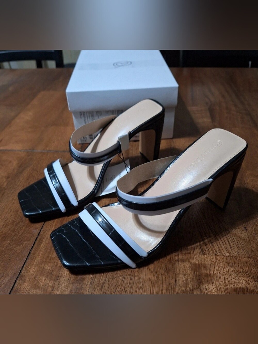 Strappy Black Heels, Size 8.5, NWT
